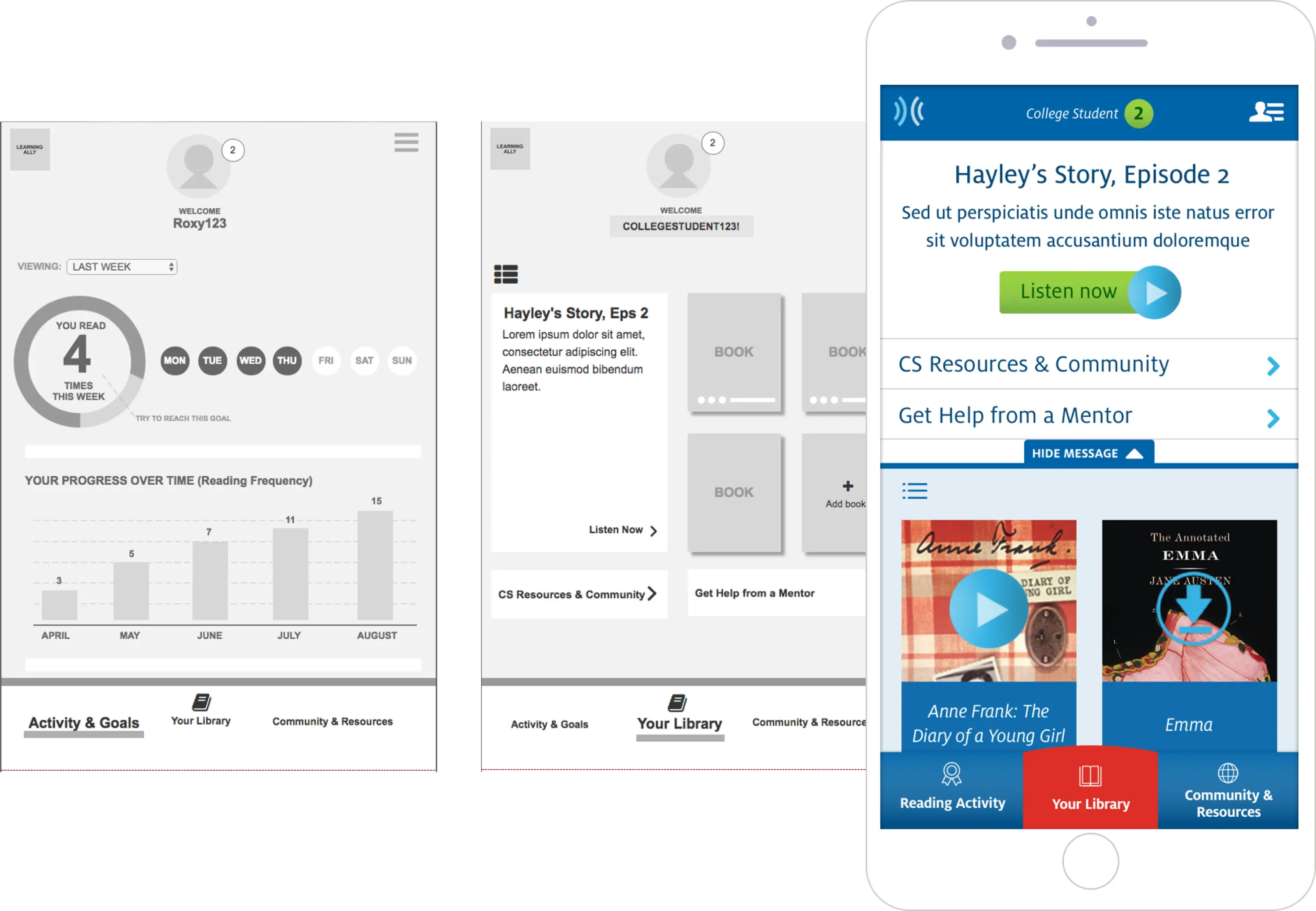 Learning ally wireframes 2x