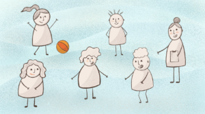 illustration of kids playing