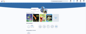 screenshot of Lalilo Product, showing books and setting a user goal, universal design user experience